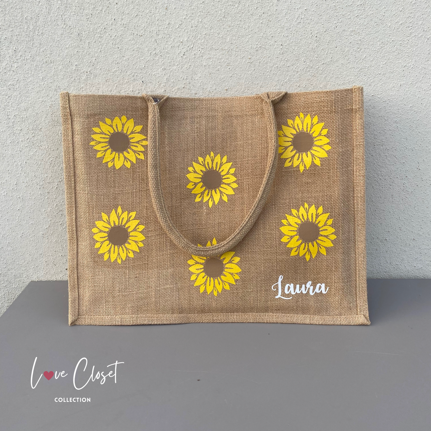 Sac en toile de jute | « Sunflowers »