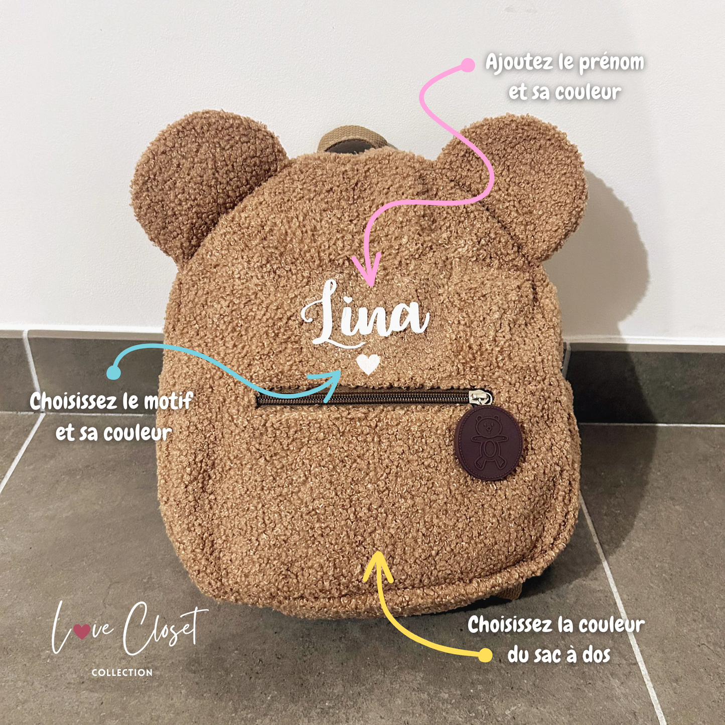 Sac à dos personnalisé | Ourson