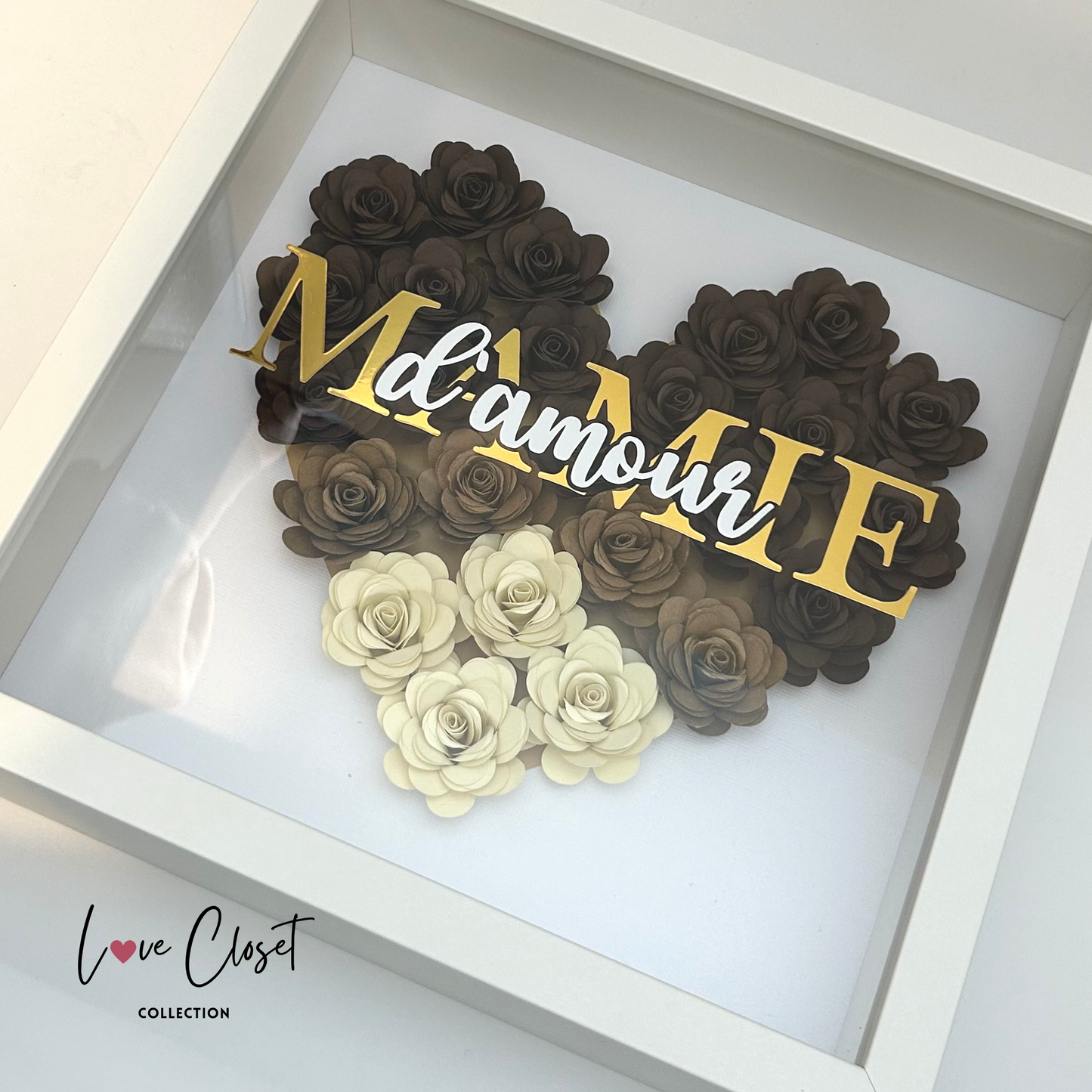 Cadre 3D floral | « Mamie »