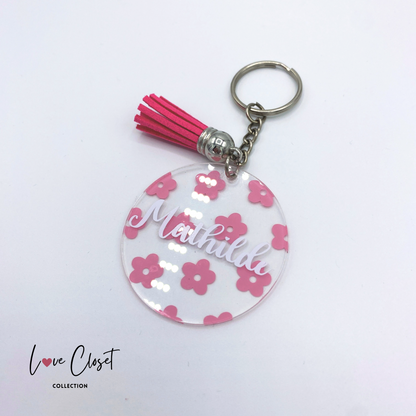 Porte-clés personnalisable | « Flowers »